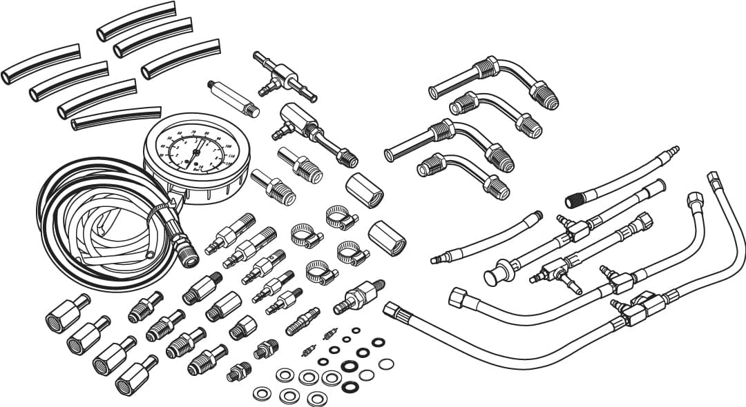 Zestaw do diagnostyki systemów wtryskowych silników benzynowych 6