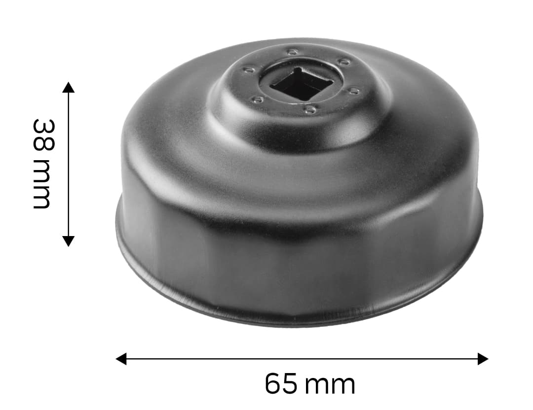 Nasadka do filtra oleju 65 mm 14-kątna czarna 7