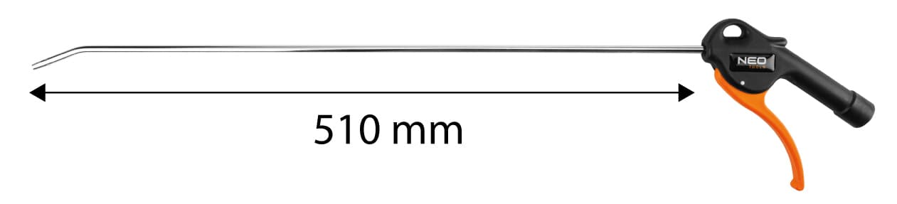Pistolet do przedmuchiwania z wąską końcówką 510 mm 10