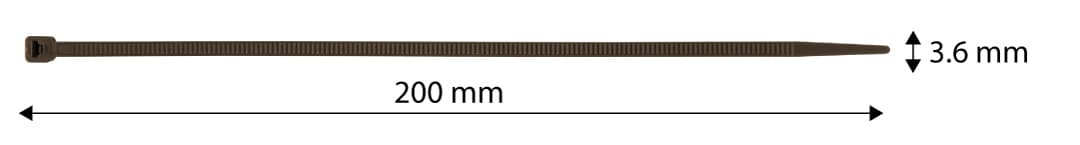 Opaski zaciskowe ogrodowe 3.6 x 200 mm, brązowe, 50 sztuk 7