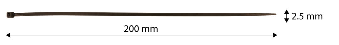 Opaski zaciskowe ogrodowe brązowe 2.5 x 200 mm 50 sztuk 7