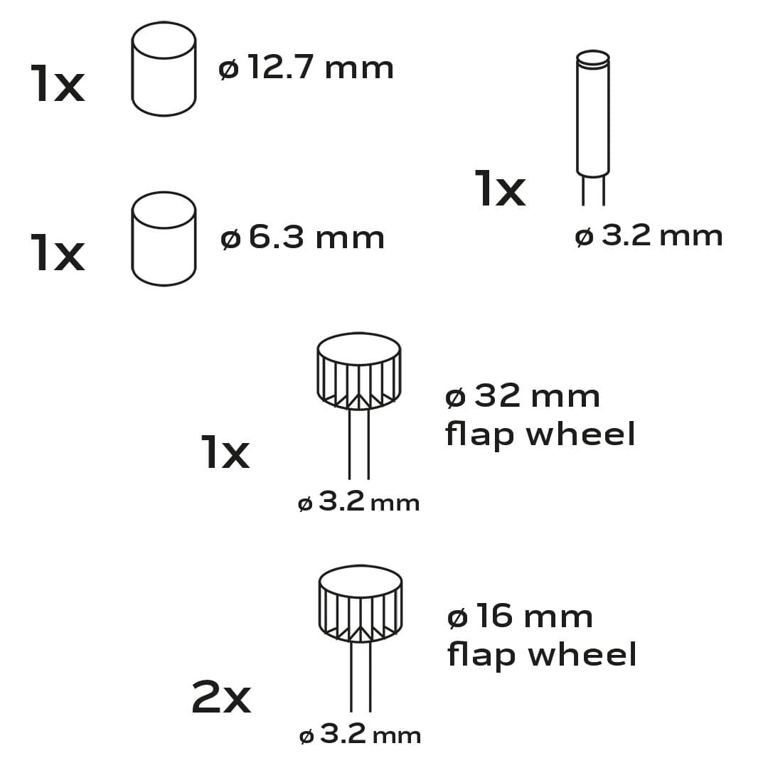 Zestaw akcesoriów do miniszlifierki: taśmy szlifierskie i ściernice listkowe, 24 sztuki 9