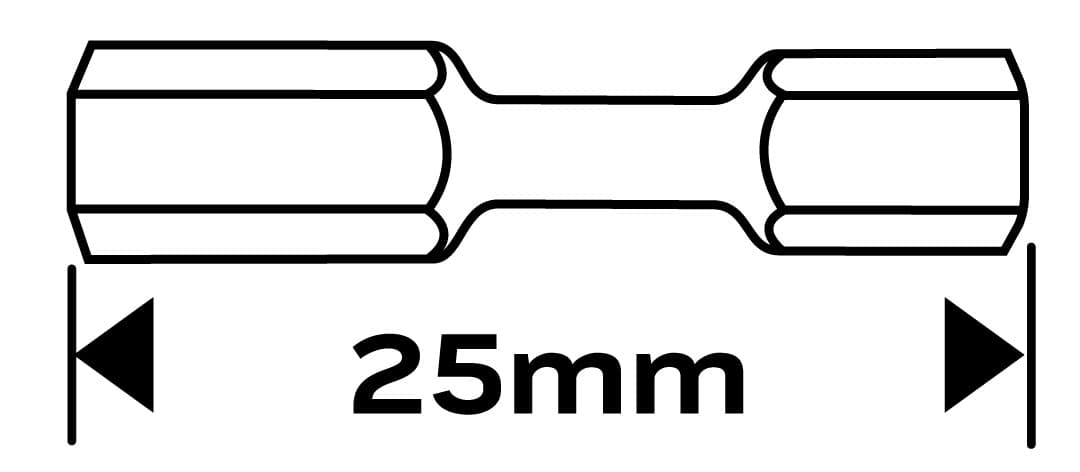 Bity udarowe HEX4 25 mm 2 sztuki 4