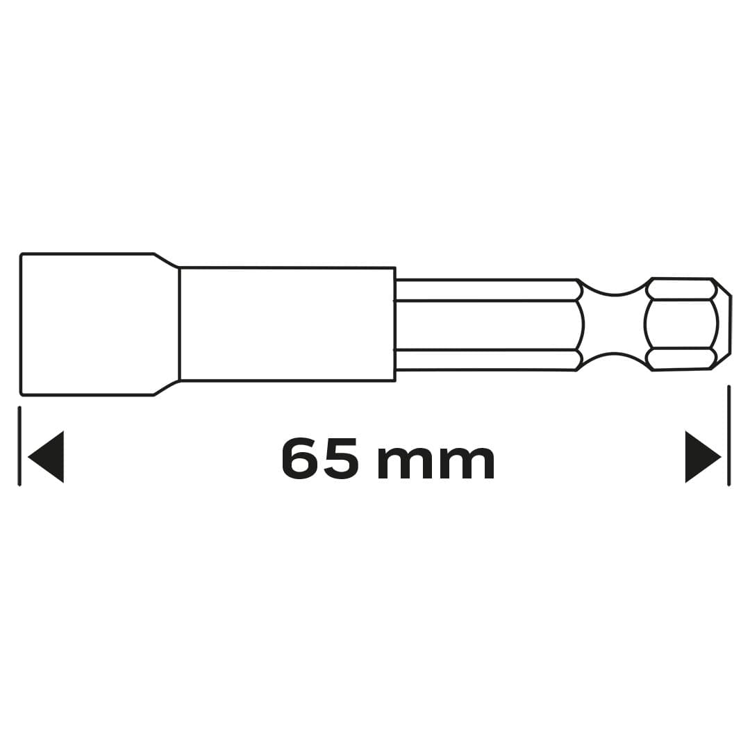 Nasadka udarowa magnetyczna 13 mm długość 65 mm 4