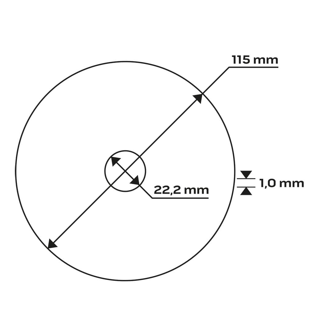 Tarcza tnąca do metalu INOX 115 x 1.0 x 22.2 mm 4