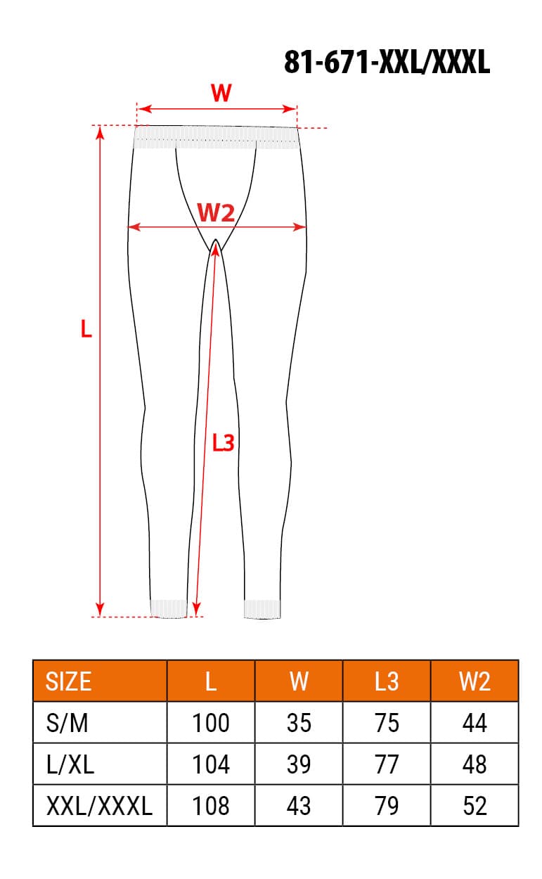 Kalesony termoaktywne BASIC, rozmiar XXL/XXXL 7