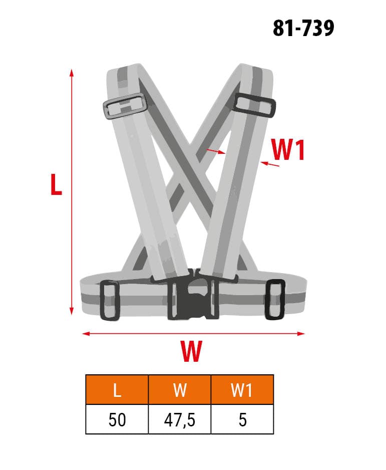 Szelki odblaskowe pomarańczowe uniwersalne do biegania i na rower 4