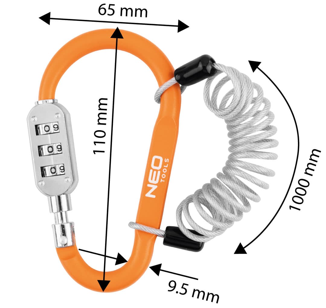 Zapięcie karabińczyk z kodem 110 x 62 x 12 mm 7