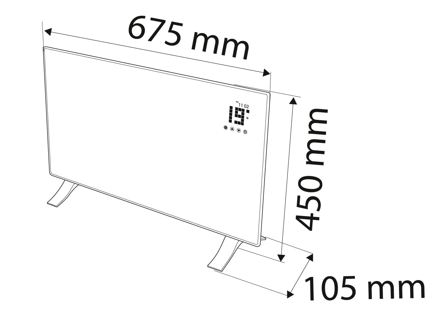 Grzejnik konwektorowy elektryczny NEO Tools 1500W z WIFI 4