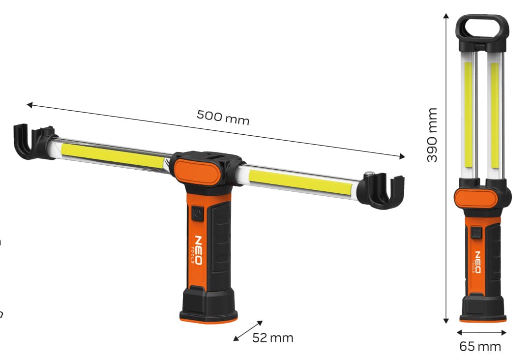Lampa warsztatowa akumulatorowa COB LED 500 lm 4