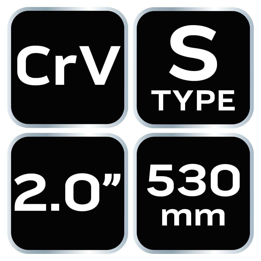 Klucz do rur typ S 2 calowy o długości 530 mm 3