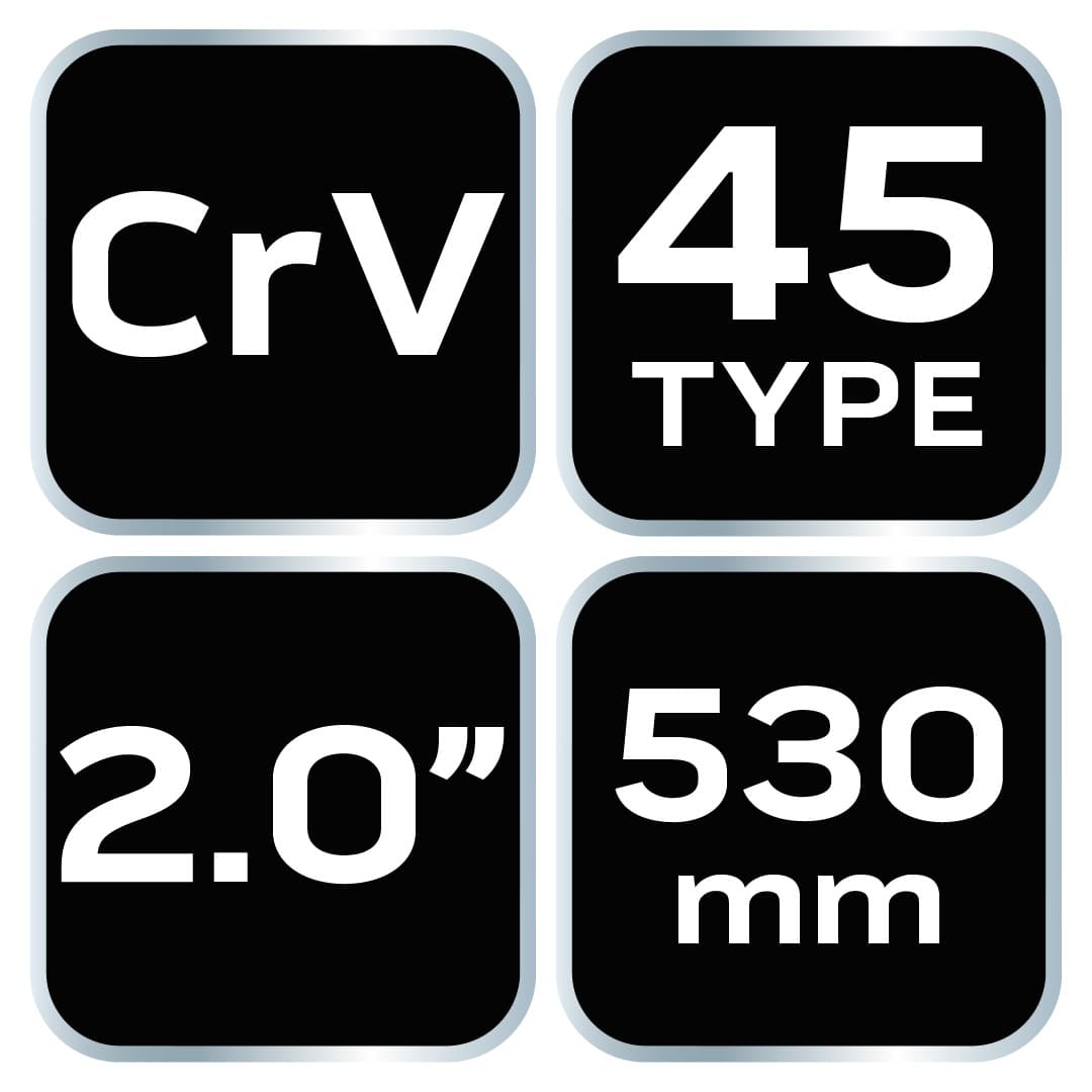 Klucz do rur typ 45, 2 cale, 530 mm 3