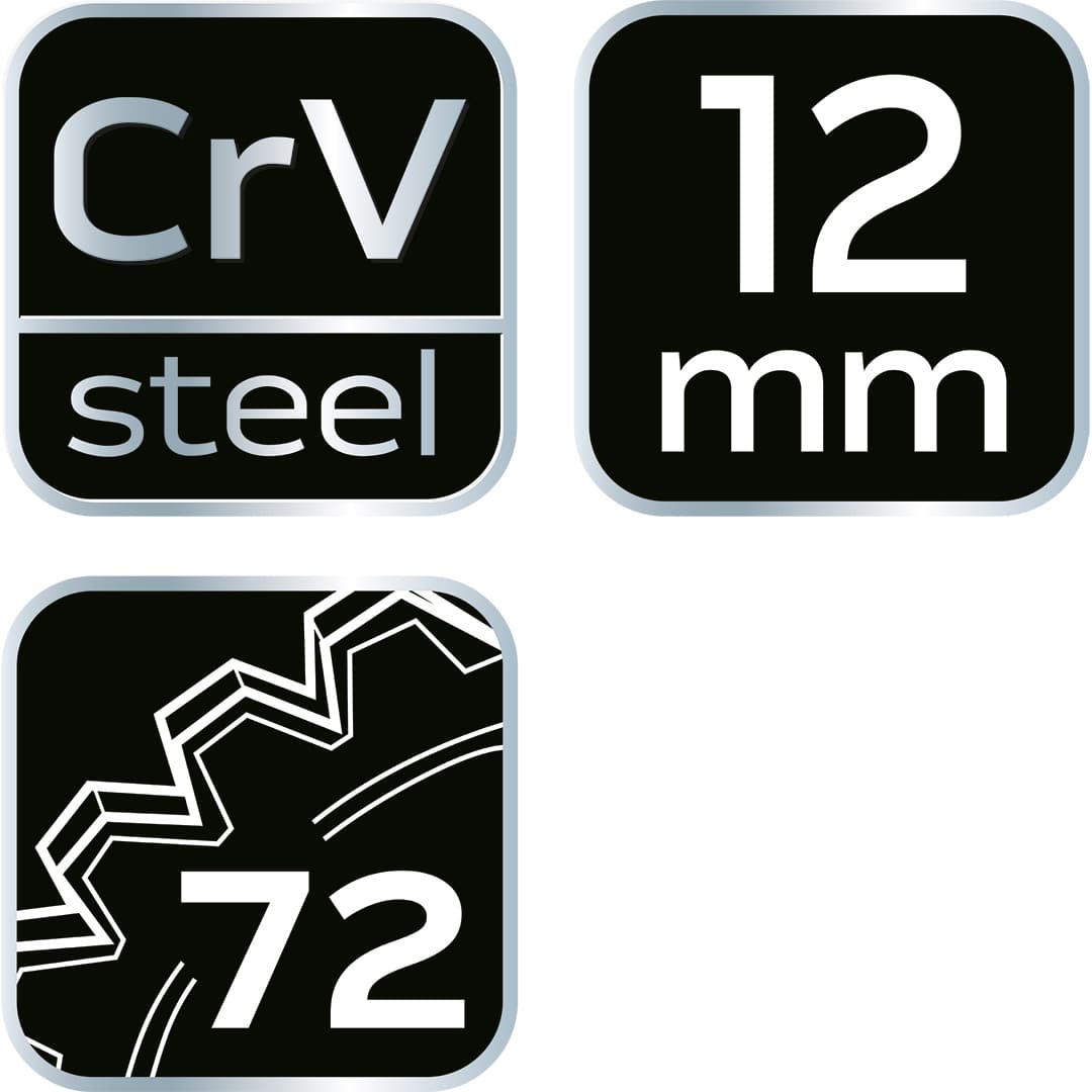 Klucz płasko-oczkowy rozcięty z grzechotką 12 mm 3