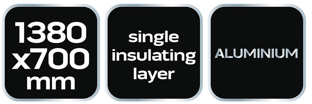 Aluminiowa osłona na szybę samochodową 1380 x 700 mm 5