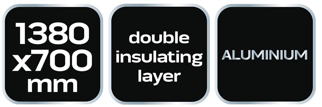 Osłona na szybę samochodową z podwójną izolacją 1380 x 700 mm 5
