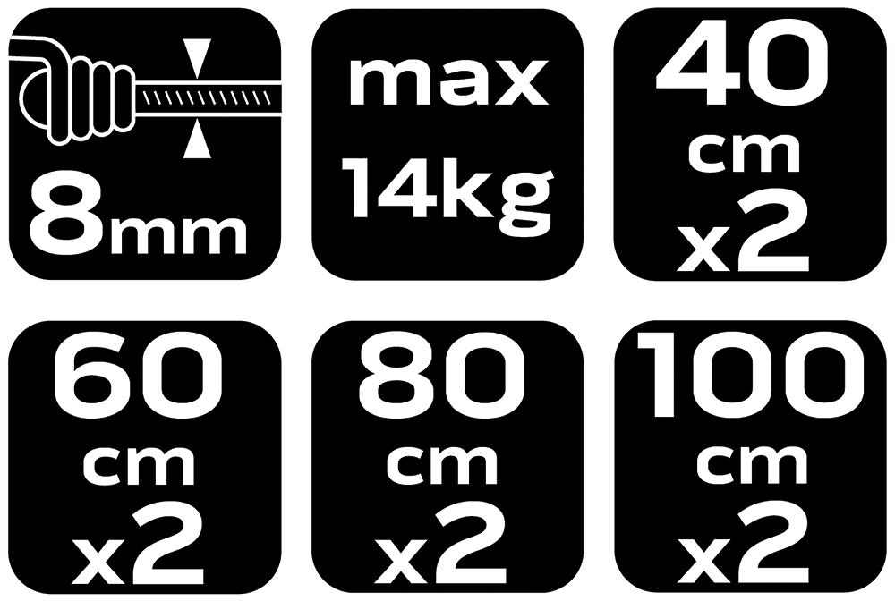 Linki transportowe zestaw 8 sztuk uniwersalne zastosowanie 5