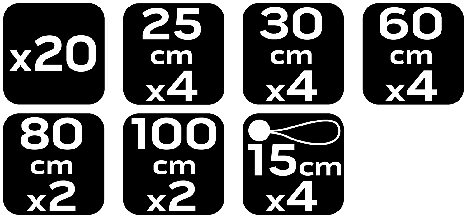 Linki transportowe gumowe z haczykami 20 sztuk 4