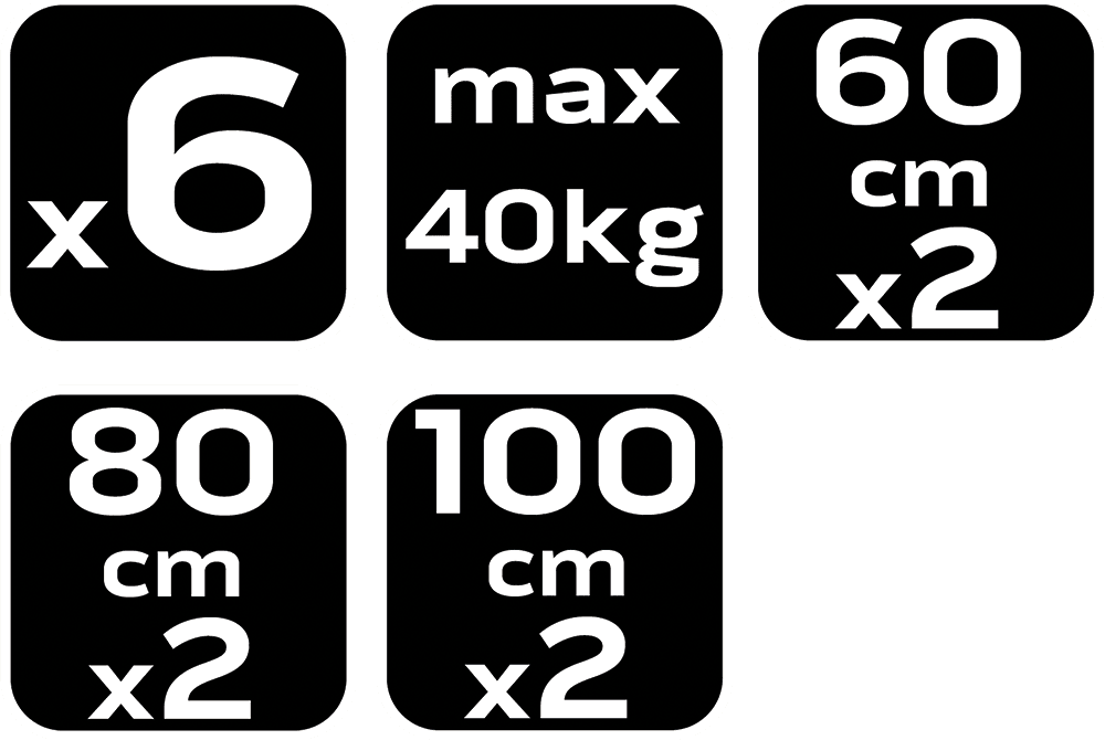 Linki transportowe gumowe z haczykami 6 sztuk 4