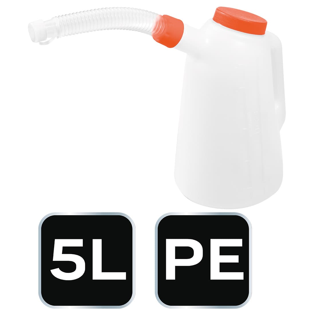 Nalewak warsztatowy konewka z elastyczną końcówką 5 litrów 4
