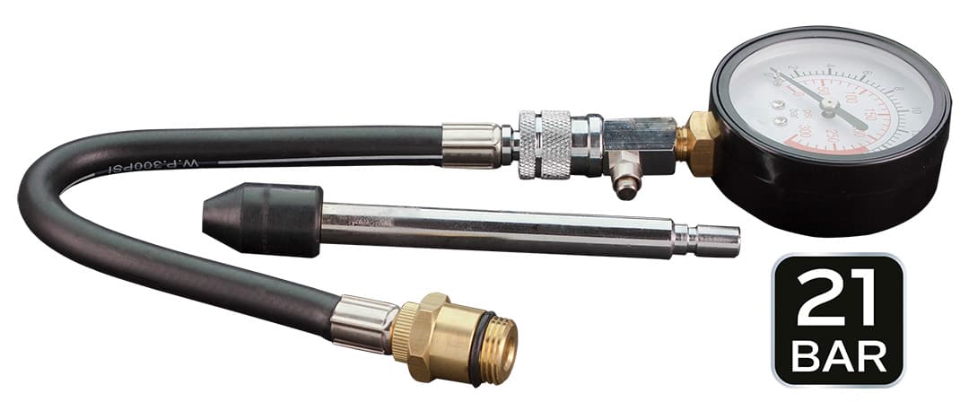 Miernik ciśnienia sprężania do silników z zestawem adapterów 2