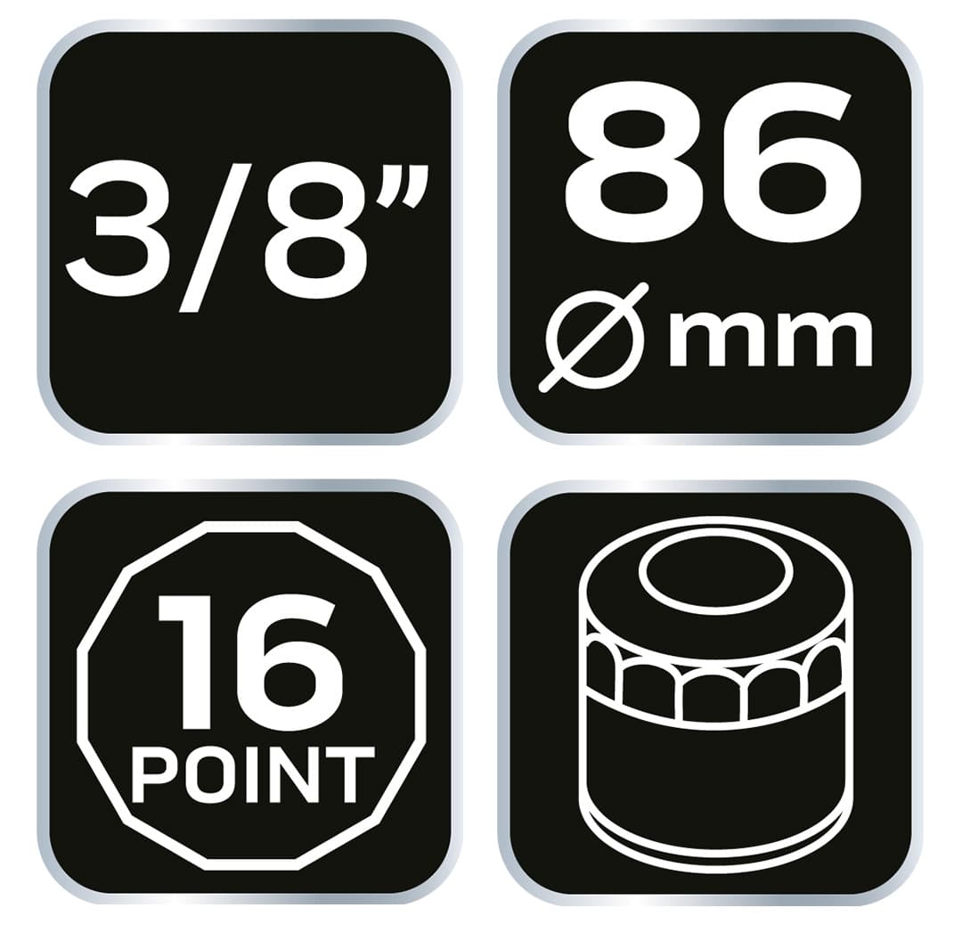 Nasadka klucz do filtra oleju 86 mm 16-kątna 6