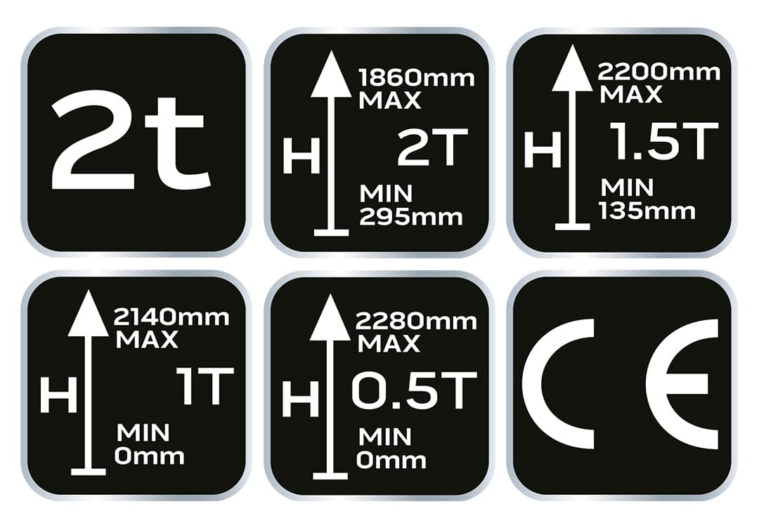 Podnośnik warsztatowy żurawowy 2 tony zakres 25 - 2382 mm 8