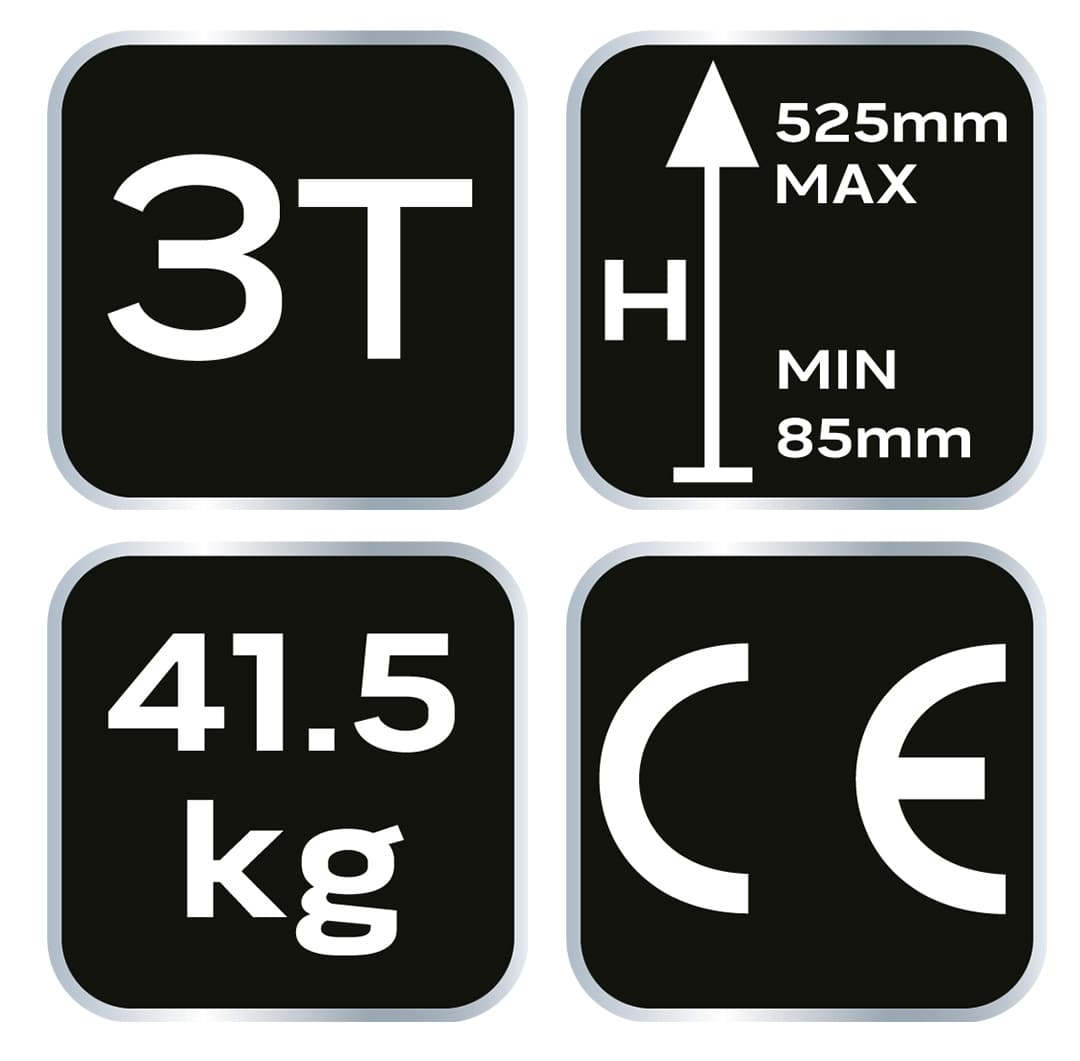 Podnośnik hydrauliczny niskoprofilowy 3 tony, minimalna wysokość 85 mm 6