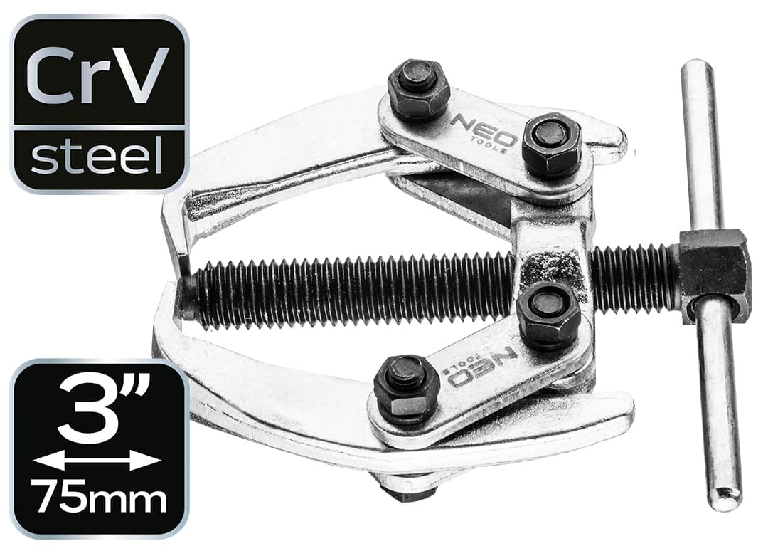 Ściągacz dwuramienny do łożysk i piast 3 cale 4