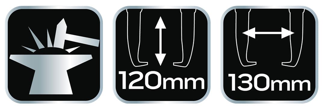 Ściągacz dwuramienny do łożysk 120 x 130 mm 4