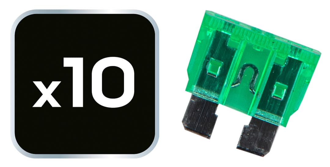 Zestaw bezpieczników samochodowych 10 sztuk 3