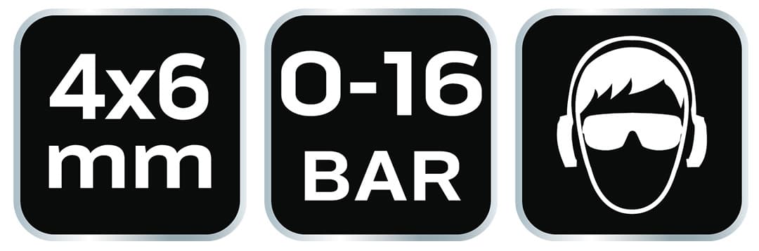 Szybkozłączka do kompresora z wyjściem na wąż 4 x 6 mm 5