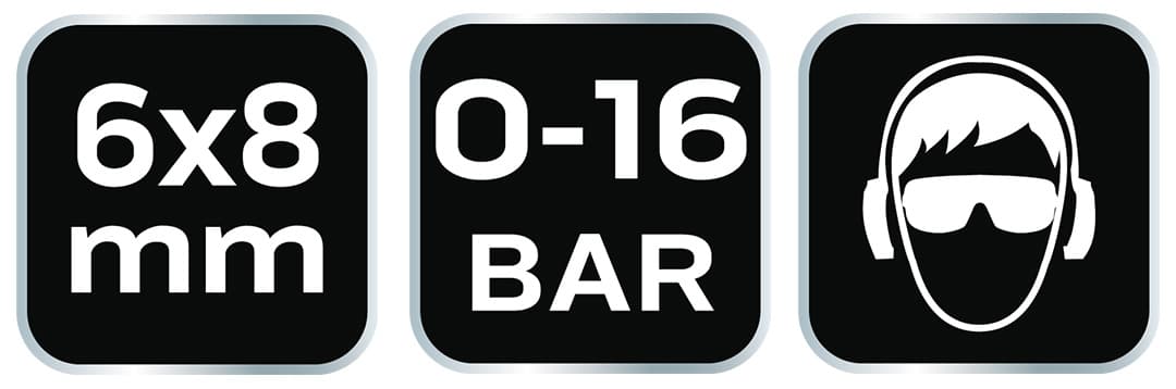 Szybkozłączka do kompresora z wyjściem na wąż 6 x 8 mm 5