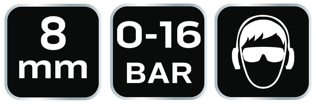 Szybkozłączka do kompresora z końcówką na wąż 8 mm 5