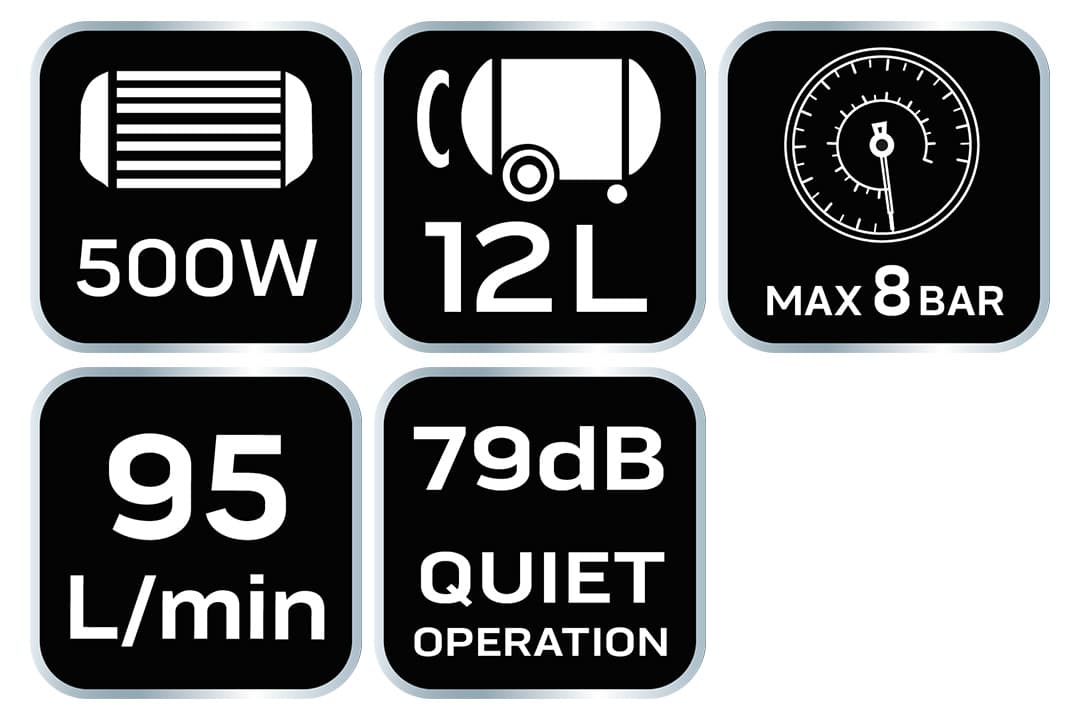 Kompresor bezolejowy 12 l do higienicznych zastosowań 6