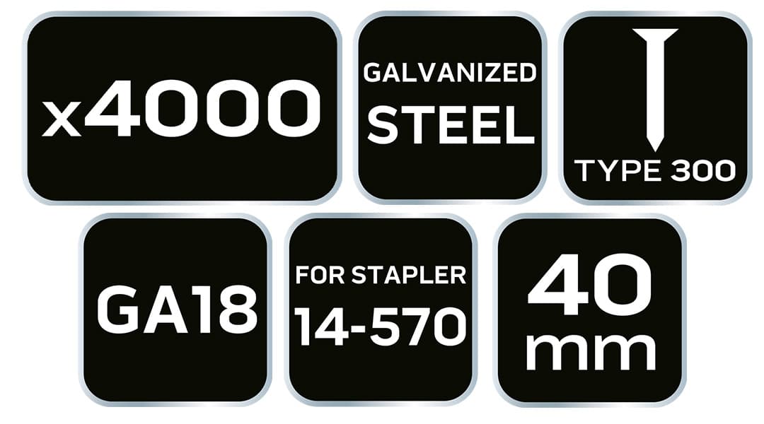 Gwoździe galwanizowane do zszywacza pneumatycznego GA18 40 mm 4000 sztuk 3
