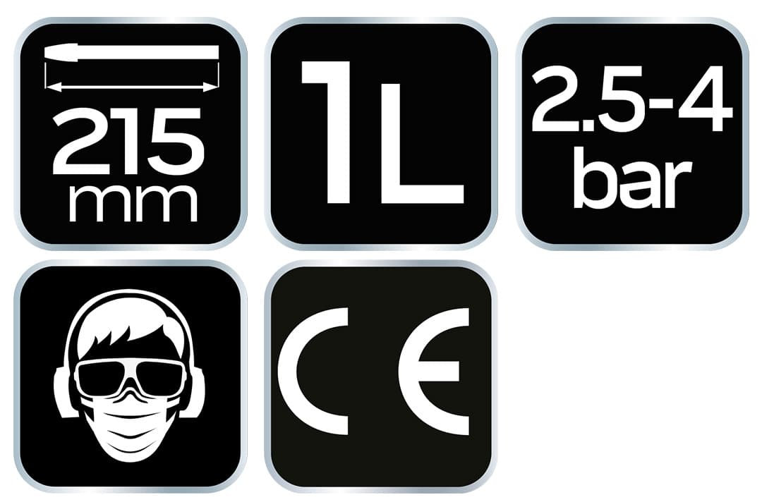 Pistolet do ropowania z metalowym zbiornikiem 1 litr 7