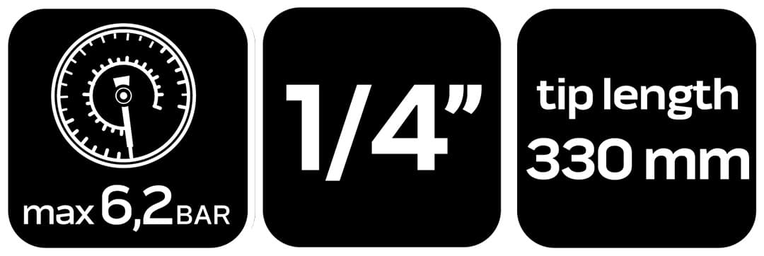 Pistolet do przedmuchiwania z wąską końcówką 330 mm 9