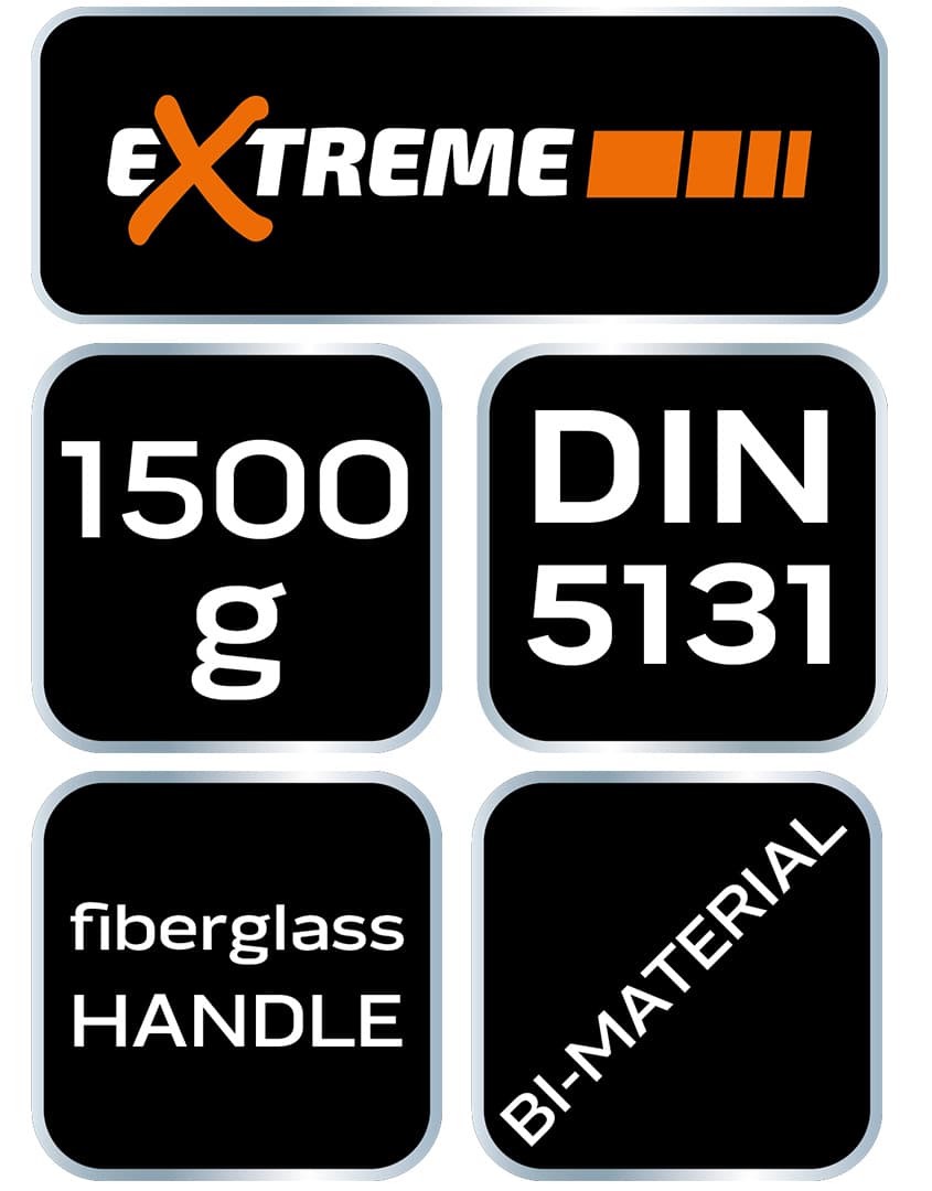 Siekiera uniwersalna 1500 g z trzonkiem z włókna szklanego 6