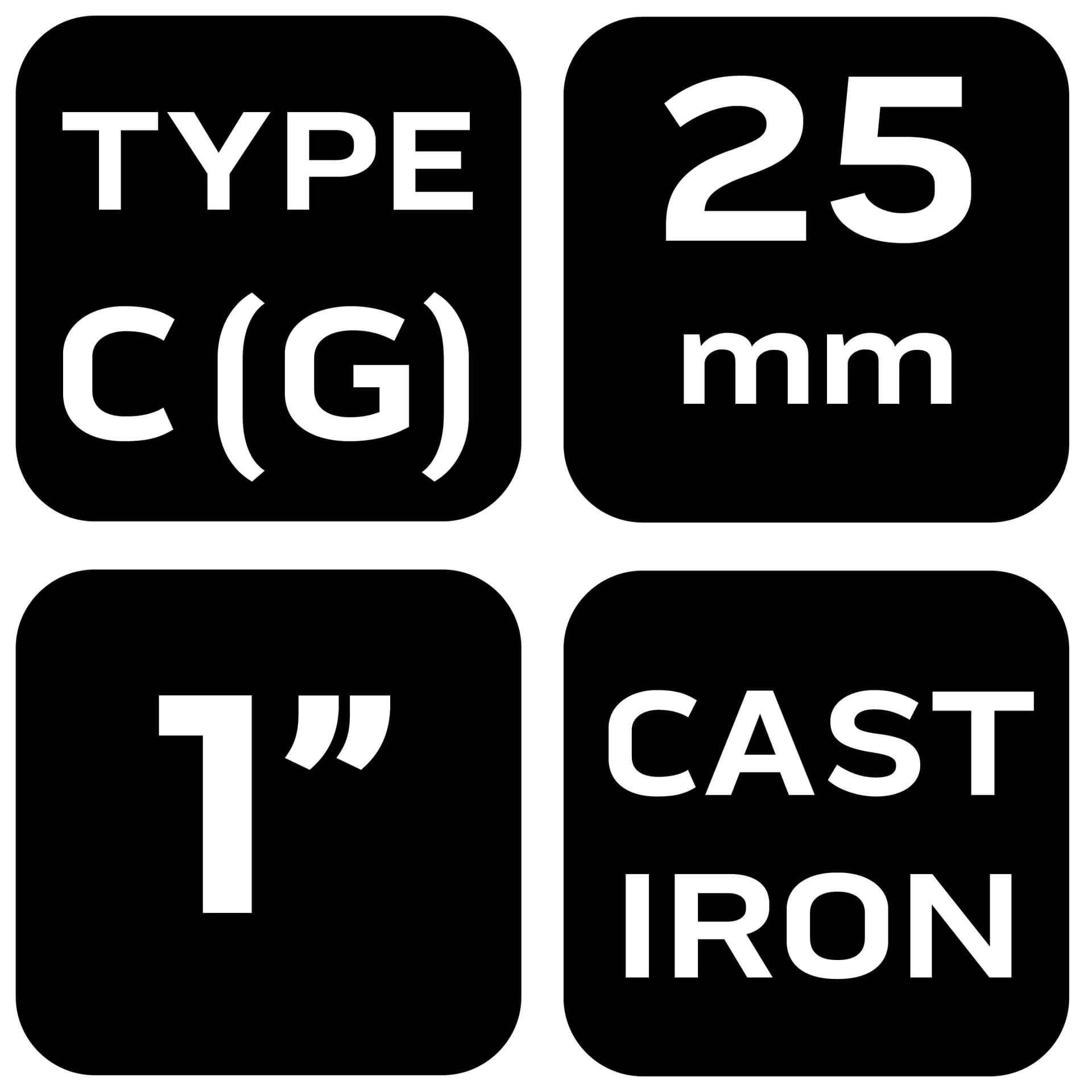Ścisk stolarski śrubowy typ C (G) 25 mm żeliwny 115 g 9