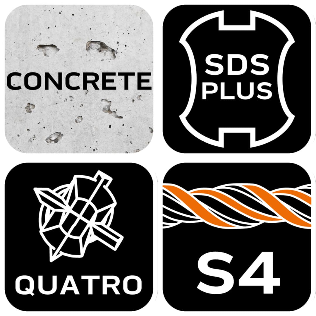 Wiertło do betonu SDS Plus 18 x 260 mm Quatro 3