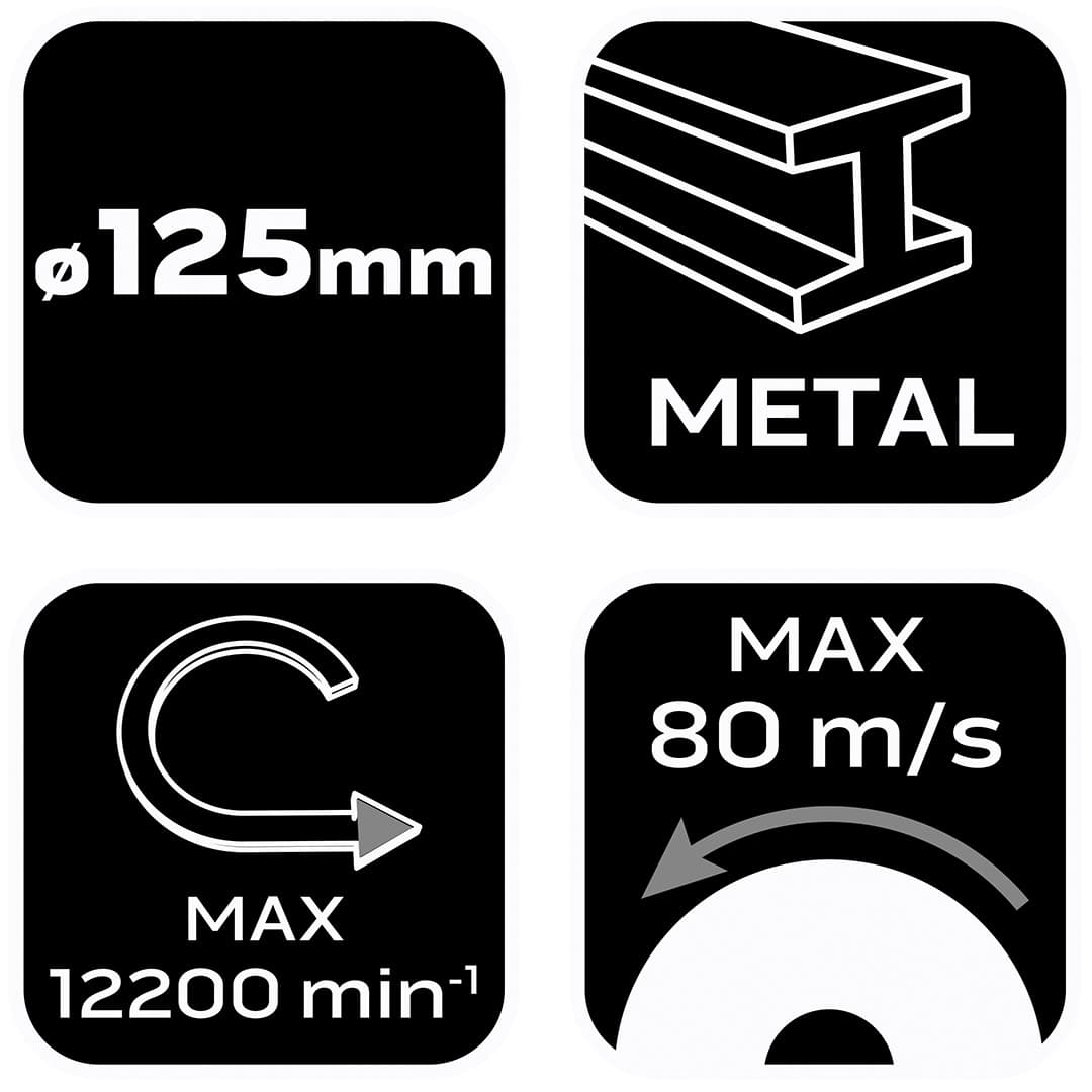 Tarcza tnąca do metalu 125 x 1,6 x 22 mm 3