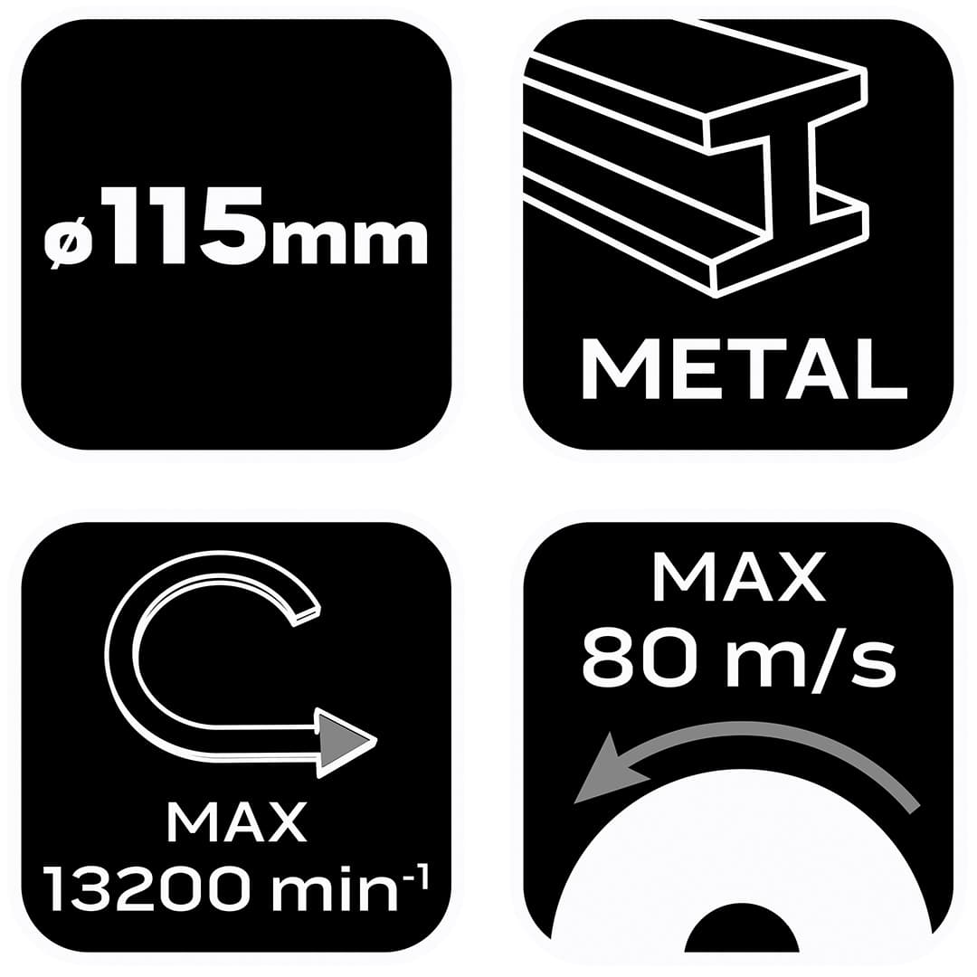 Tarcza tnąca do metalu INOX 115 x 1.0 x 22.2 mm 3