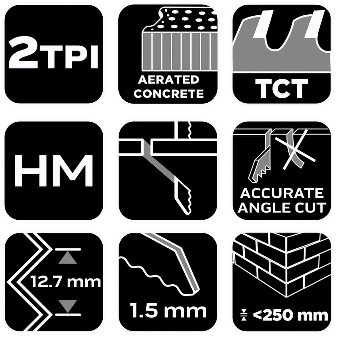 Brzeszczot do piły szablastej HM 305 x 50 x 1.5 mm 2 TPI 3