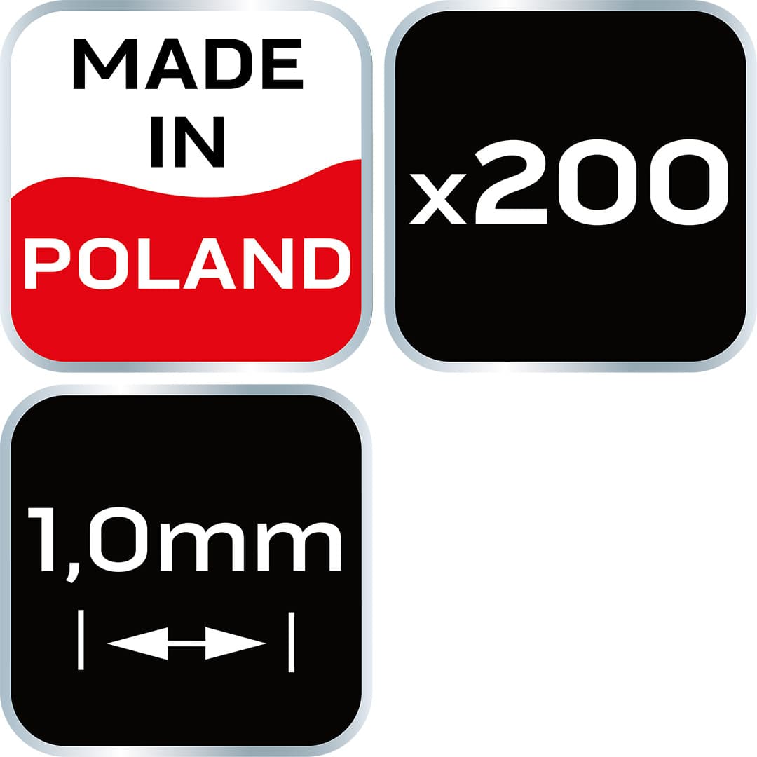 Krzyżyki dystansowe 1 mm 200 sztuk 3