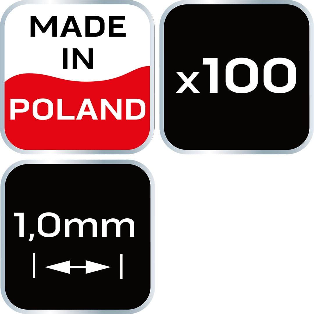 Krzyżyki dystansowe z kółkiem 1 mm 100 sztuk 4