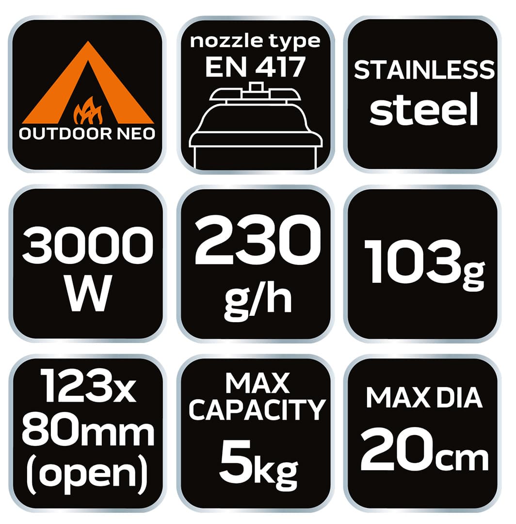 Palnik gazowy turystyczny na kartusze EN417 10