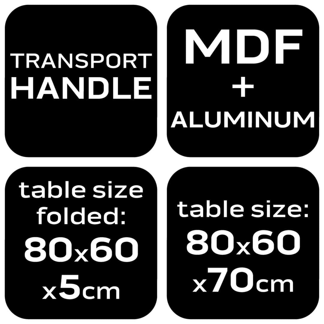 Stół biwakowy składany w walizkę 80 x 60 cm 10