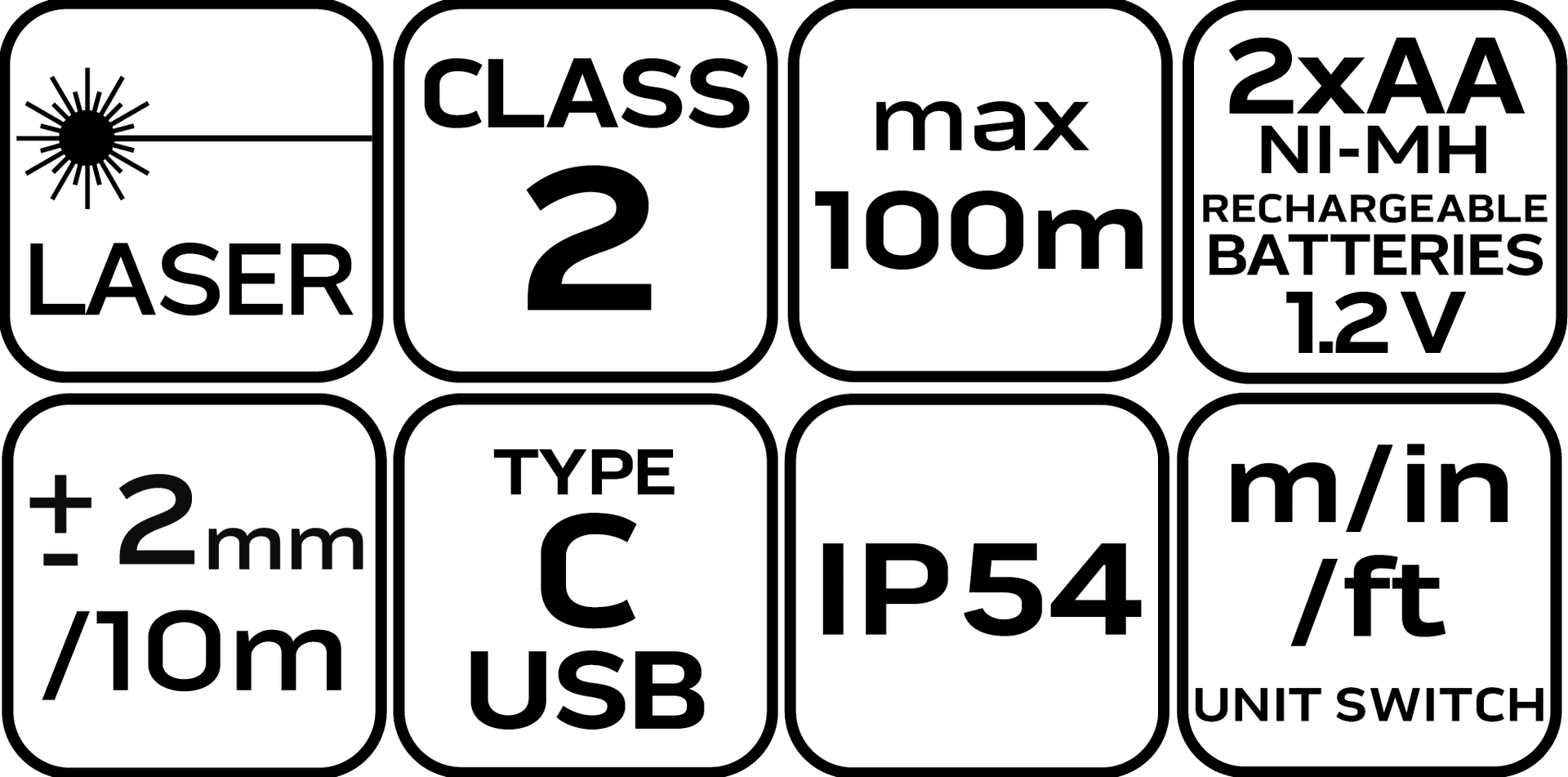 Dalmierz laserowy z zasięgiem do 100 m i klasą szczelności IP54 3
