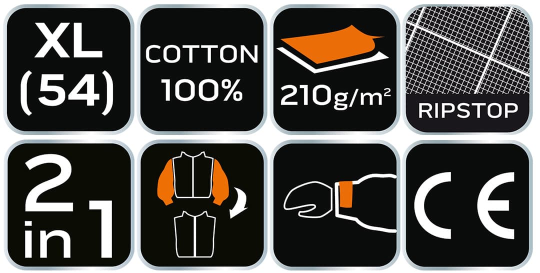 Bluza robocza PREMIUM z bawełny ripstop rozmiar XL 3