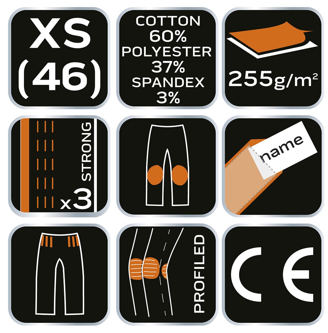 Spodnie robocze Navy w kolorze granatowym, rozmiar XS 3